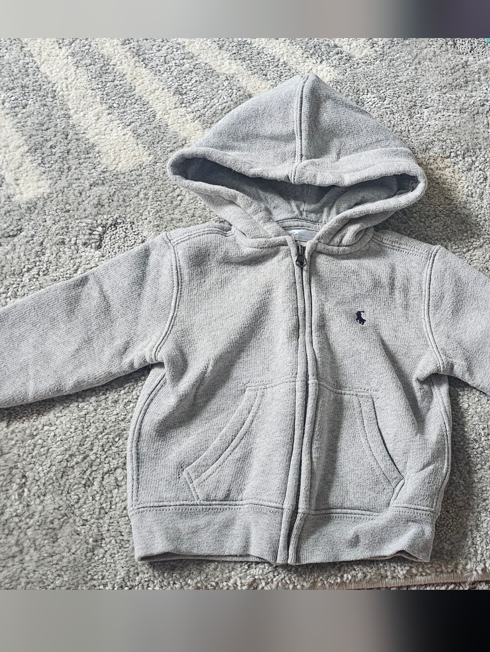 Ralph Lauren Light Gray Kids Hooded Zip Jacket